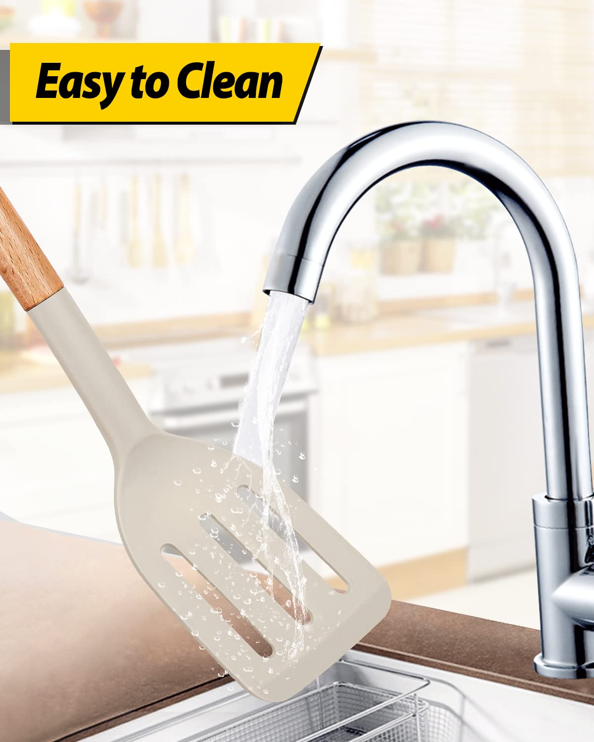 Foto 6 pulgar | Espátula De Cocina Bundlepro De Silicona Resistente Al Calor, Juego De 2 - Venta Internacional.