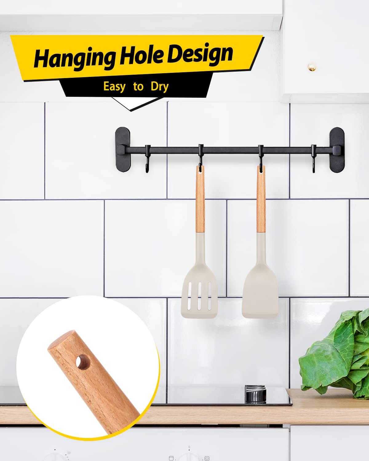 Foto 7 pulgar | Espátula De Cocina Bundlepro De Silicona Resistente Al Calor, Juego De 2 - Venta Internacional.