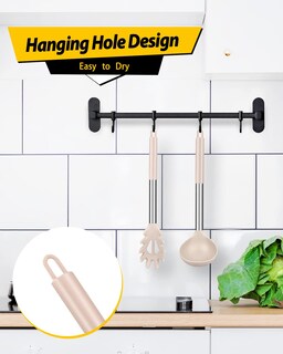 Foto 6 | Set De Utensilios De Cocina: Tenedor Y Cucharón De Silicona Para Pasta - Venta Internacional.