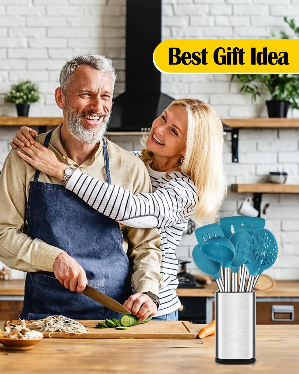 Foto 6 | Juego De Utensilios De Cocina Bundlepro Silicone 8 Piezas Con Acero Inoxidable - Venta Internacional.