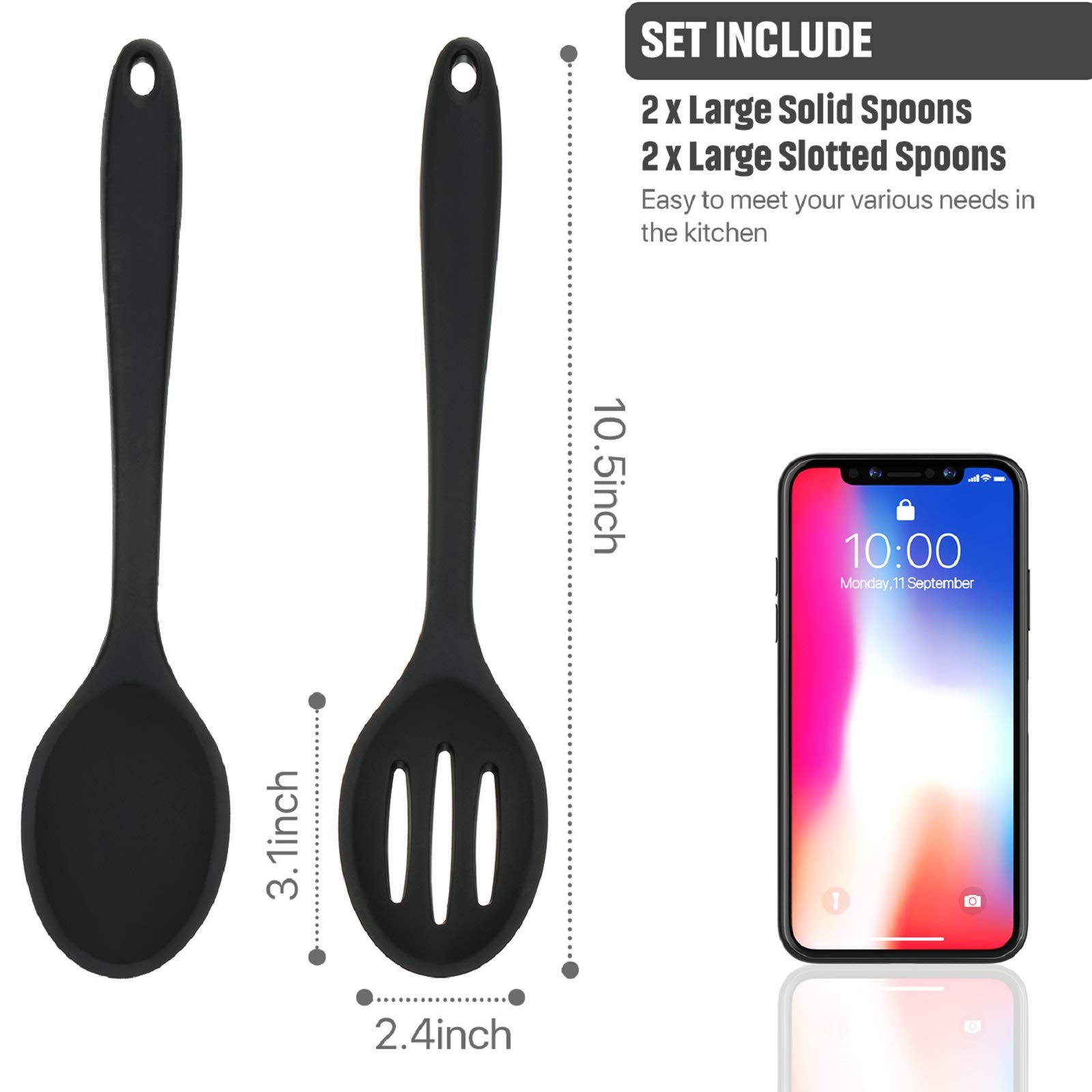 Foto 3 pulgar | Set De Utensilios De Cocina Boao Silicone, 4 Piezas, Resistentes Al Calor - Venta Internacional.