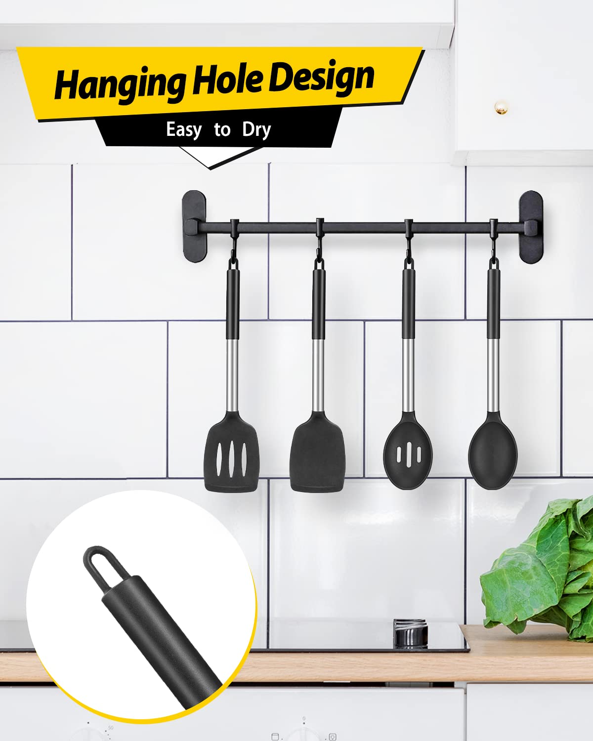 Foto 7 pulgar | Juego De Utensilios De Cocina Bundlepro, Silicona Antiadherente, 4 Piezas - Venta Internacional.