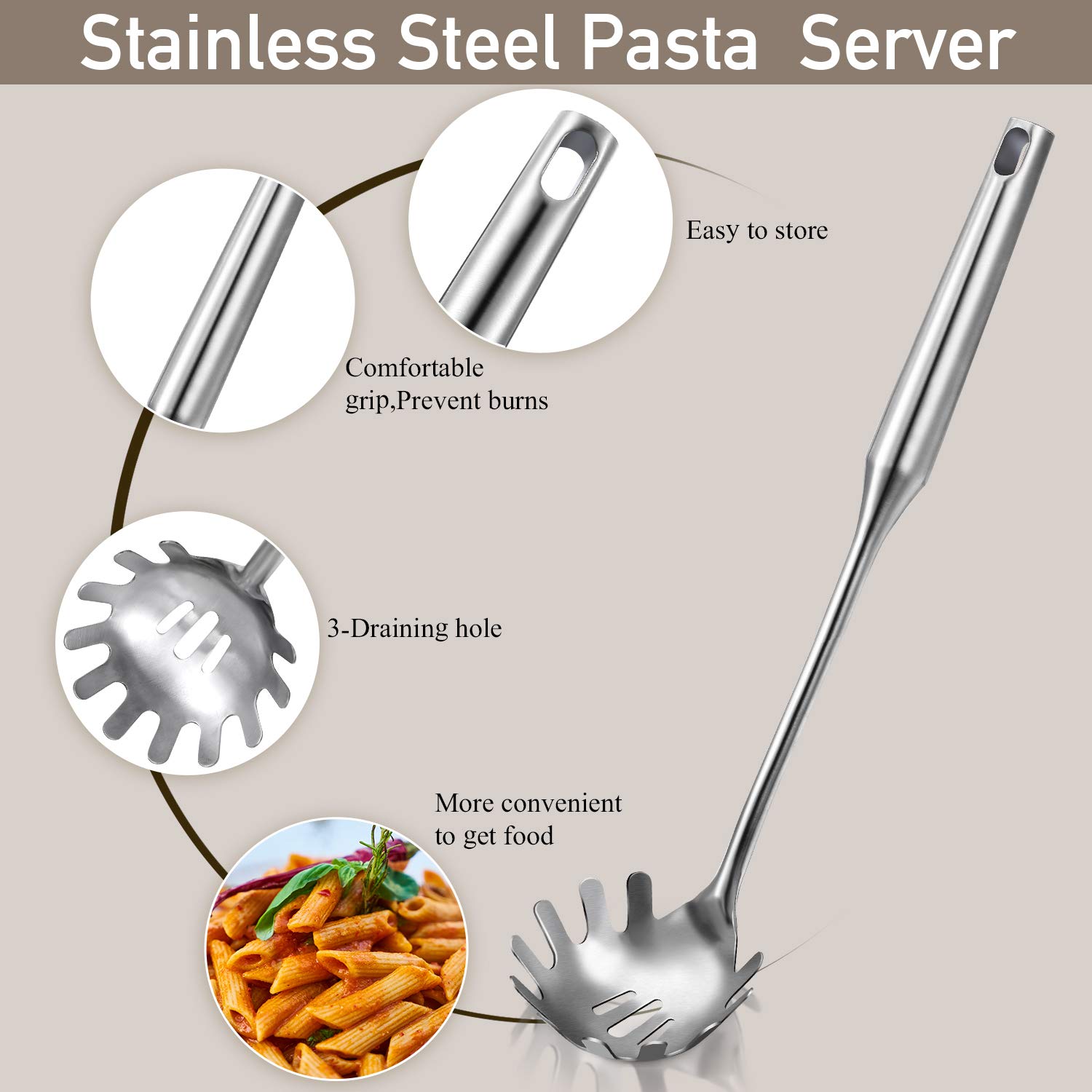 Foto 5 pulgar | Set para Servir Espaguetis Patelai Acero Inoxidable 2 Pack - Venta Internacional