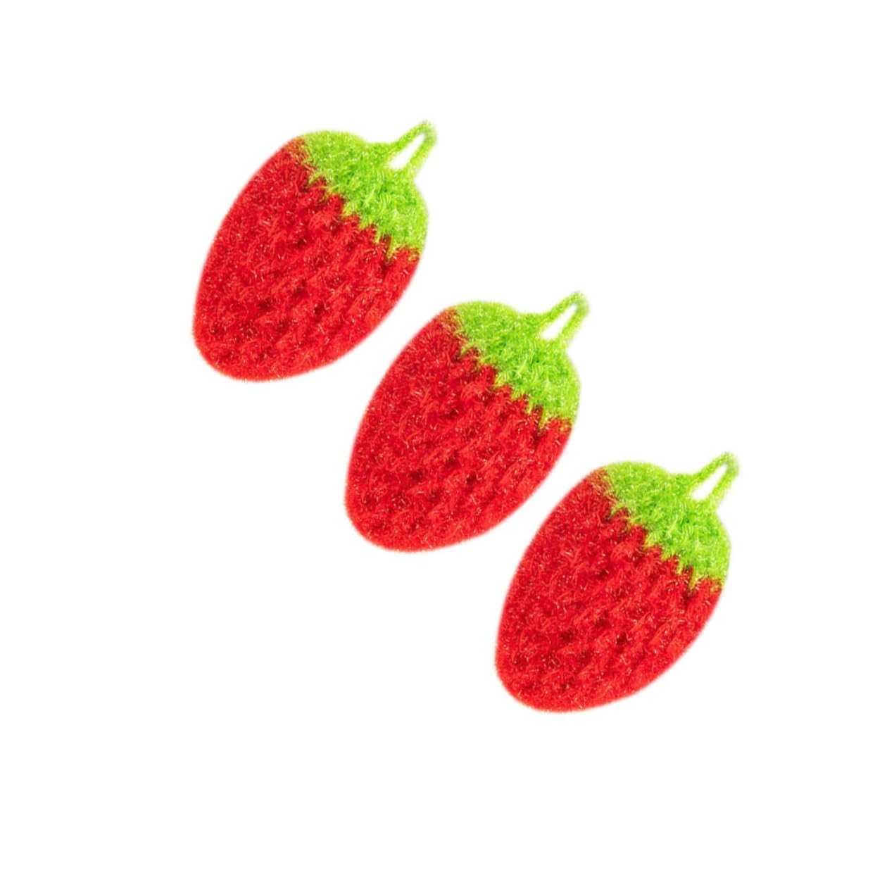 Foto 2 pulgar | Juego De Paños De Cocina Feltechelectr Creative Strawberry X3 Red - Venta Internacional.