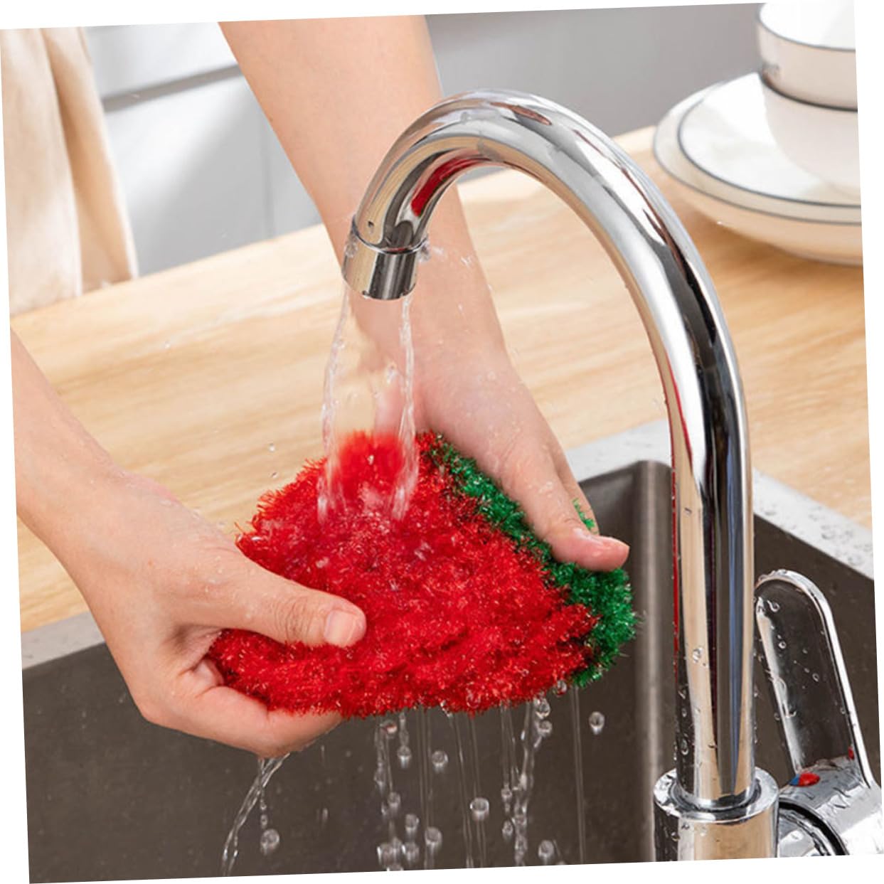 Foto 5 pulgar | Juego De Paños De Cocina Feltechelectr Creative Strawberry X3 Red - Venta Internacional.
