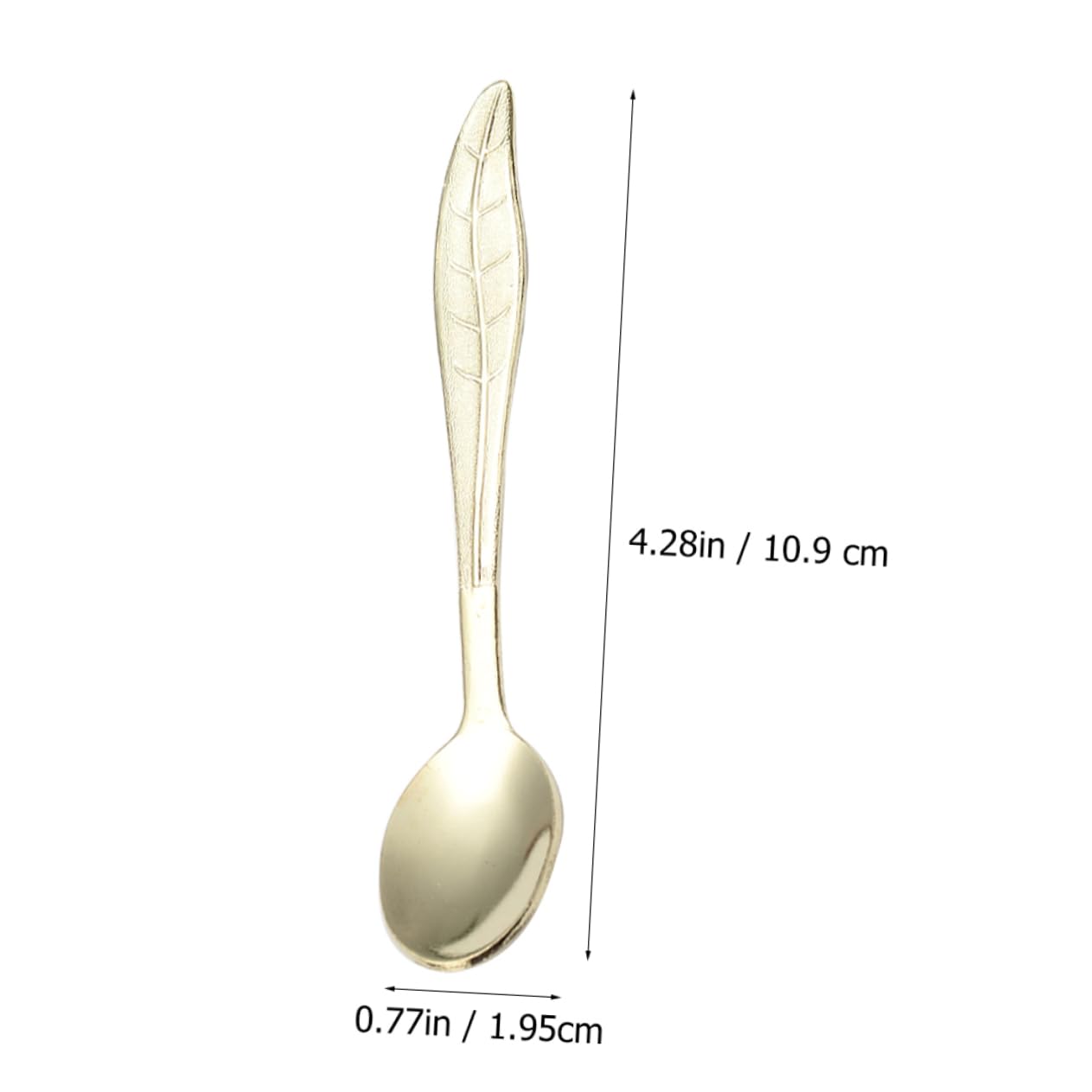 Foto 4 pulgar | Cucharas De Café Feltechelectr Vintage Leaf De Acero Inoxidable, 4 Unidades - Venta Internacional.