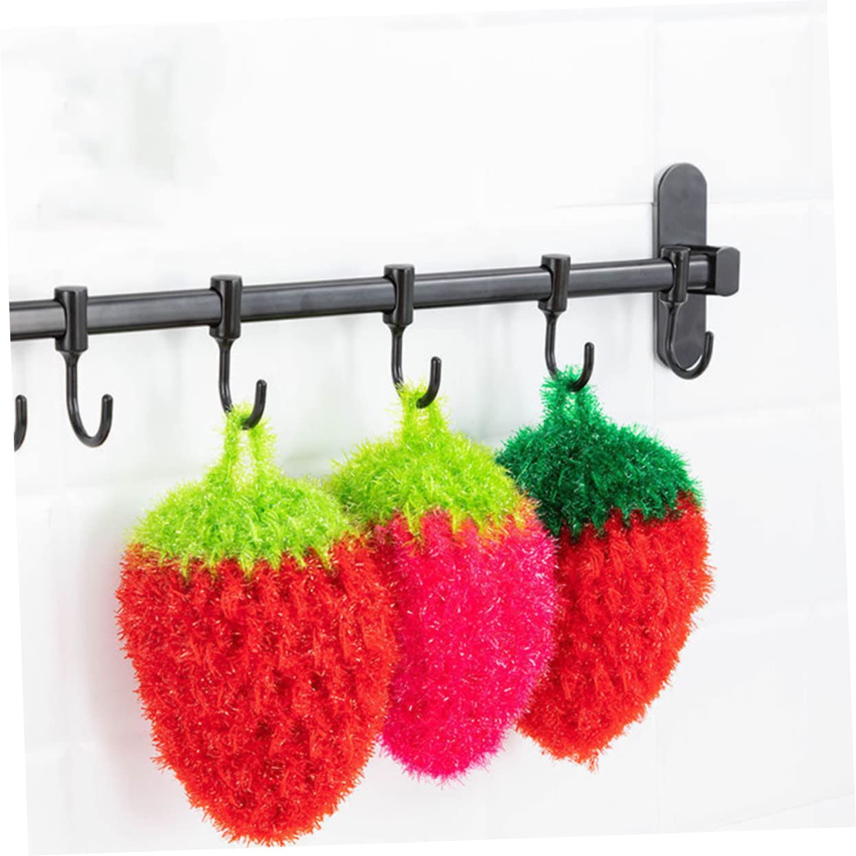 Foto 3 pulgar | Juego De Paños De Cocina Feltechelectr Creative Strawberry X3 Red - Venta Internacional.