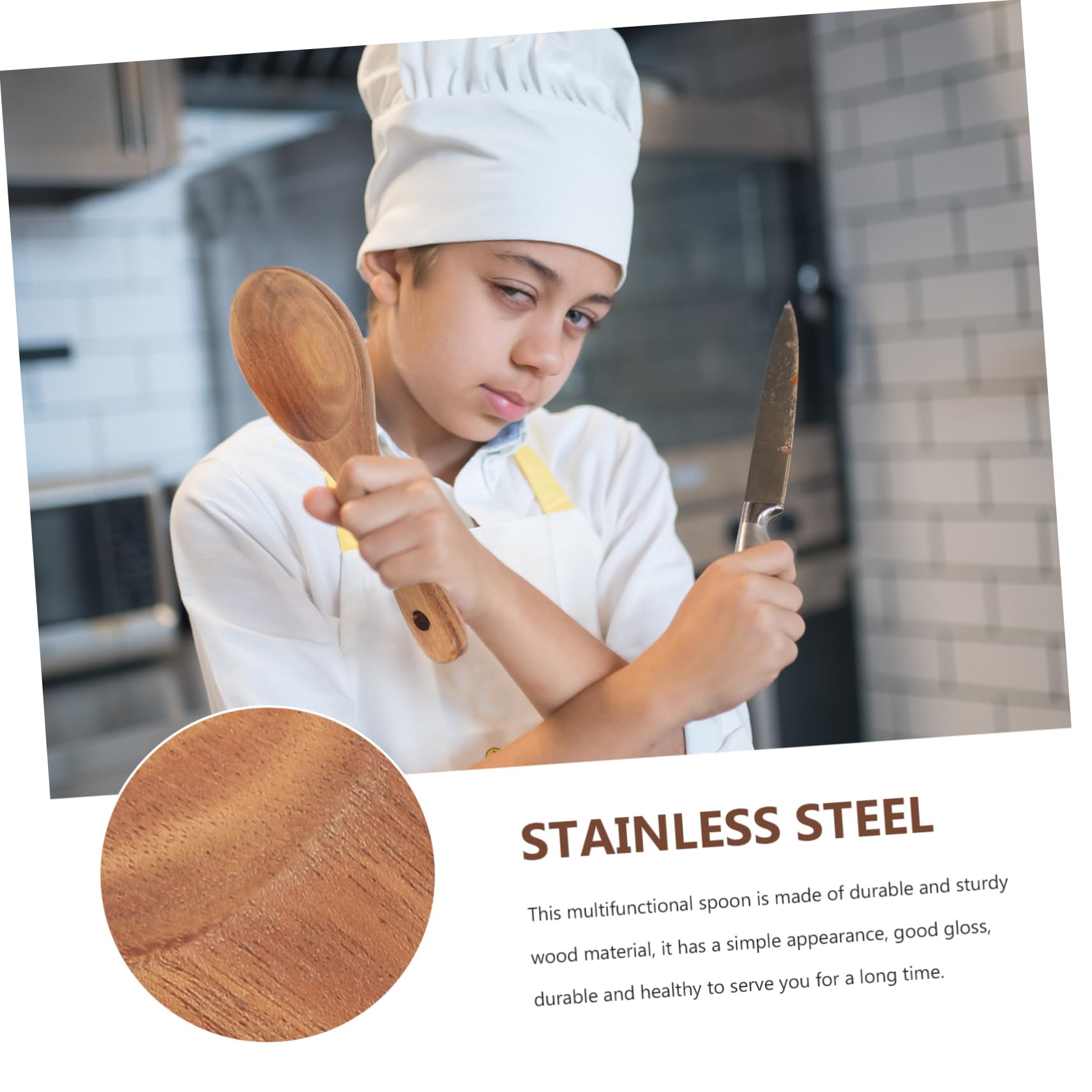 Foto 3 | Cuchara De Arroz De Madera, Espátula Antiadherente, Pala De Cocina Feltechelectr - Venta Internacional.