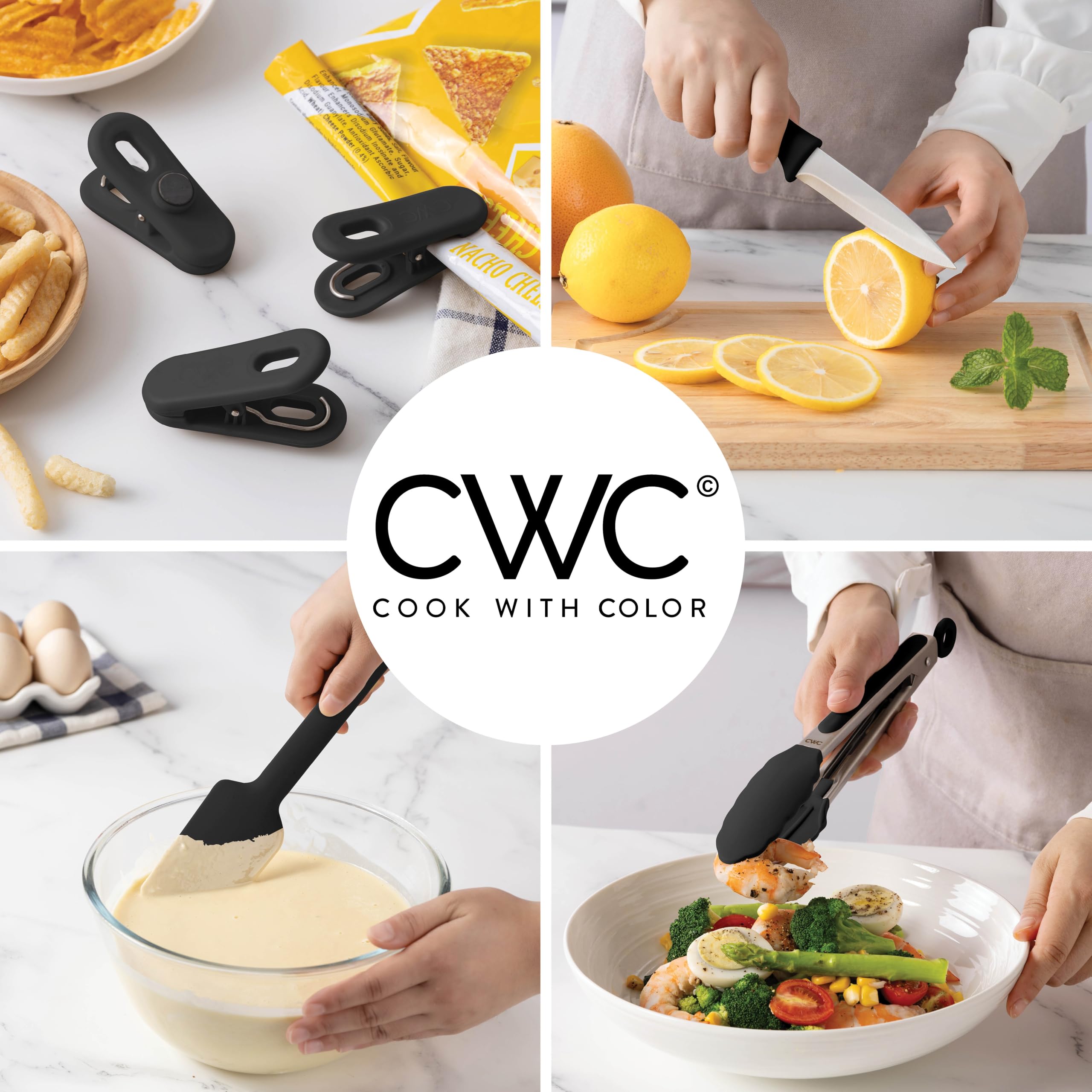 Foto 4 | Juego De Utensilios De Cocina Cook With Color Bamboo, 18 Piezas Con Organizador - Venta Internacional.