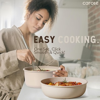 Foto 4 | Juego De Utensilios De Cocina Carote, 23 Piezas, Mango Desmontable, Antiadherente, Color Topo - Venta Internacional.