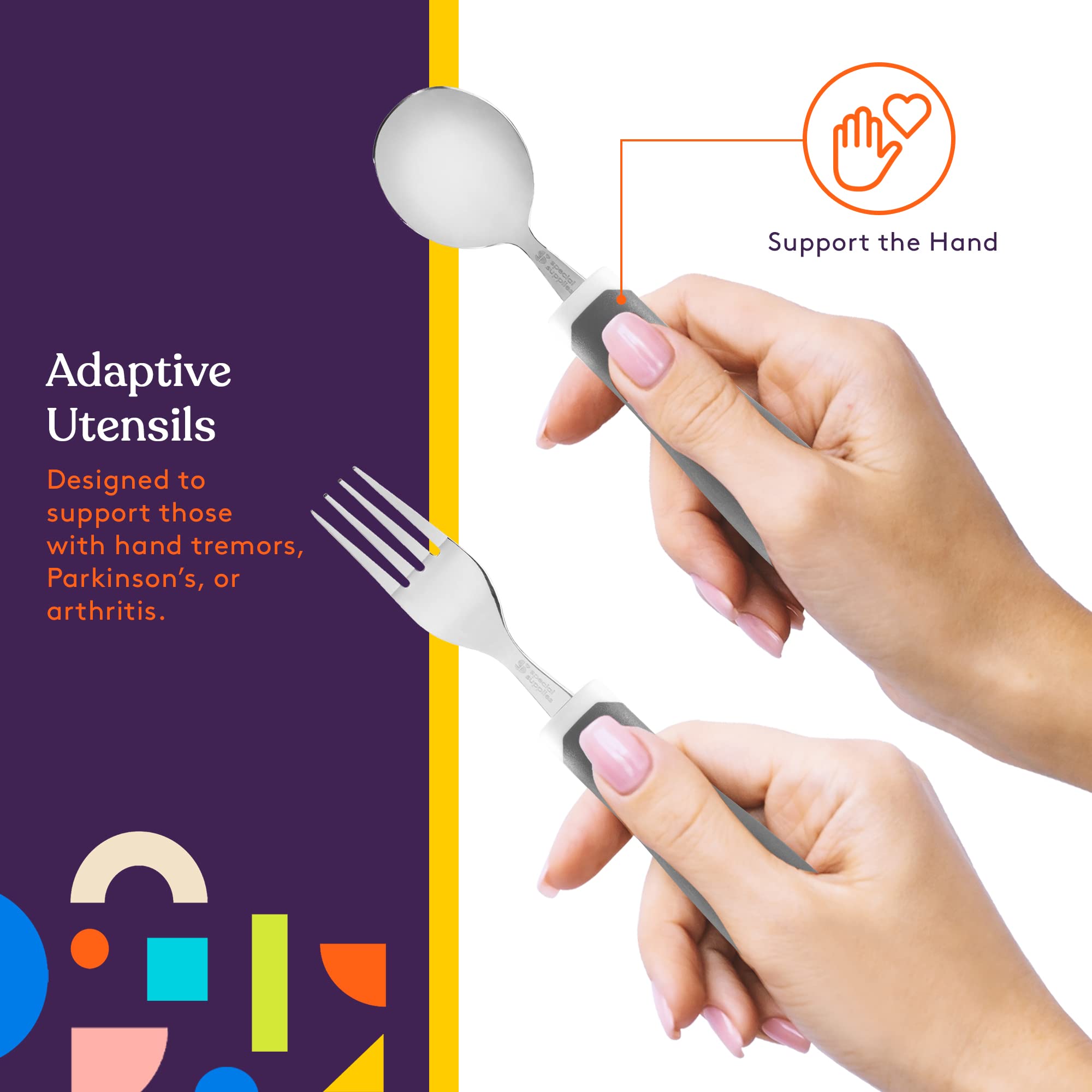Foto 5 | Juego De 5 Piezas De Acero Inoxidable Adaptive Utensilios Special Supplies - Venta Internacional.