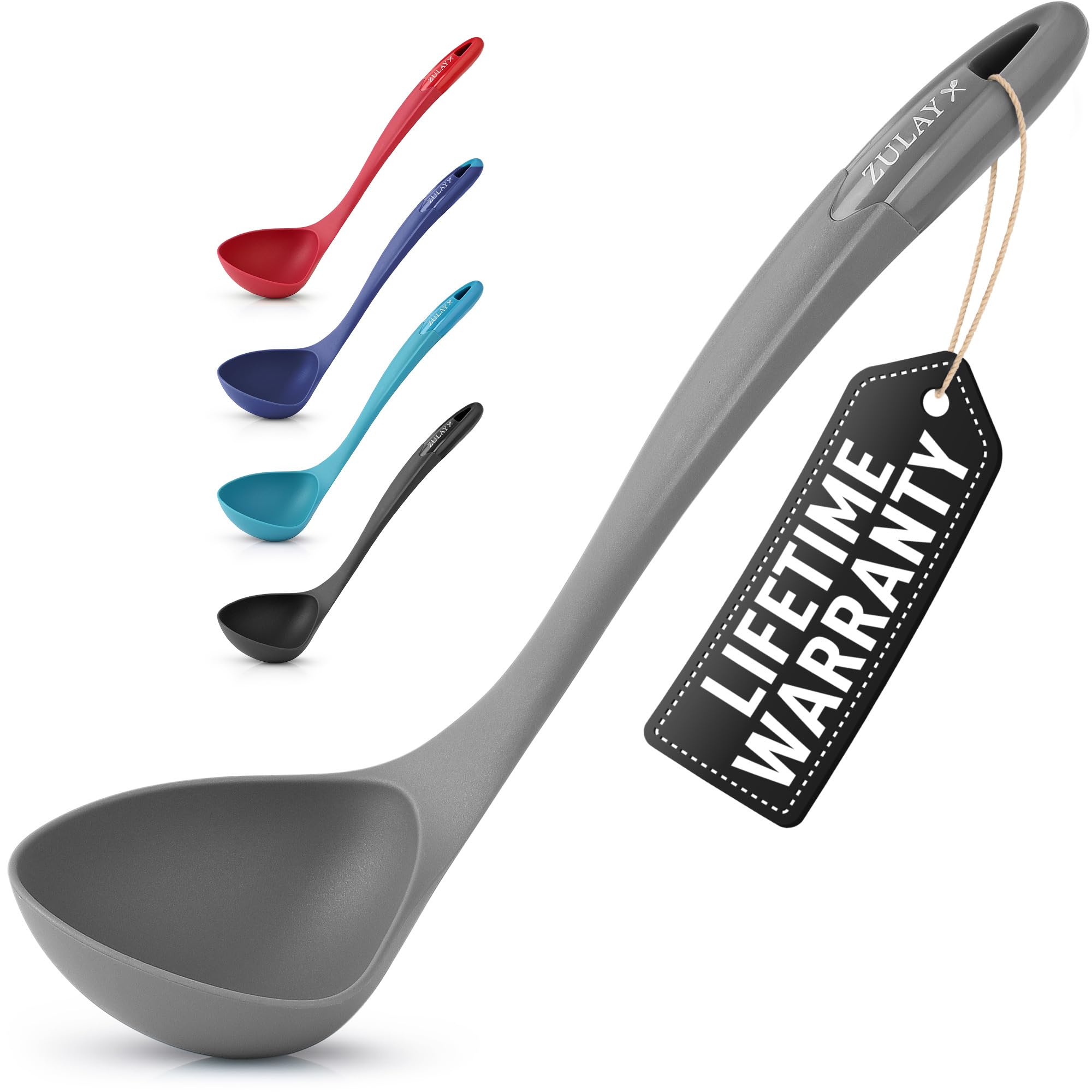 Foto 1 | Cucharón Para Sopa Zulay Kitchen, Cómodo Agarre, Nailon, Gris - Venta Internacional.