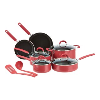 Foto 1 | Juego De Utensilios De Cocina Amazon Basics Aluminium Ns Red 12 Piezas - Venta Internacional.