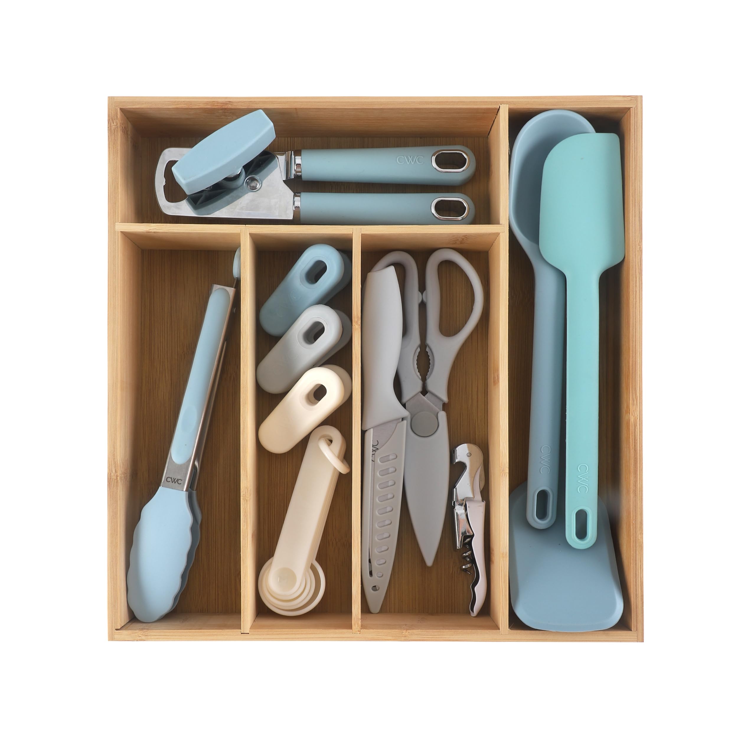 Foto 1 | Juego De Utensilios De Cocina Cook With Color Bamboo Con Cajón Azul - Venta Internacional.