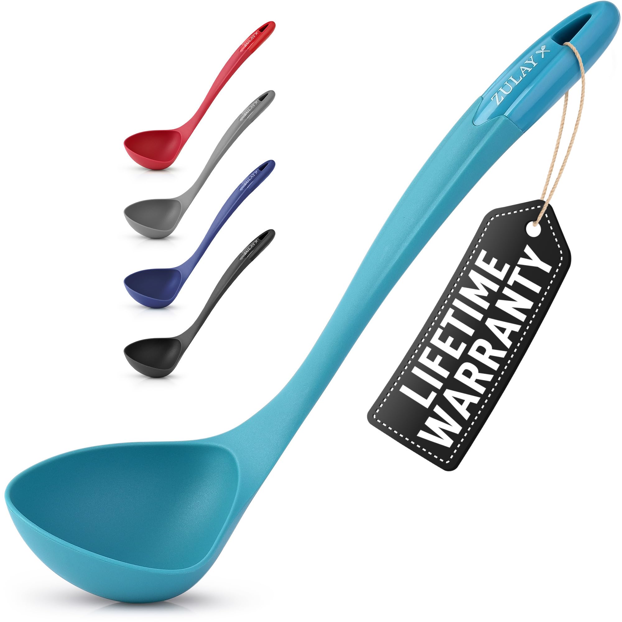 Foto 1 | Cucharón Para Sopa Zulay Kitchen, Cómodo Agarre, Nailon, Azul - Venta Internacional.