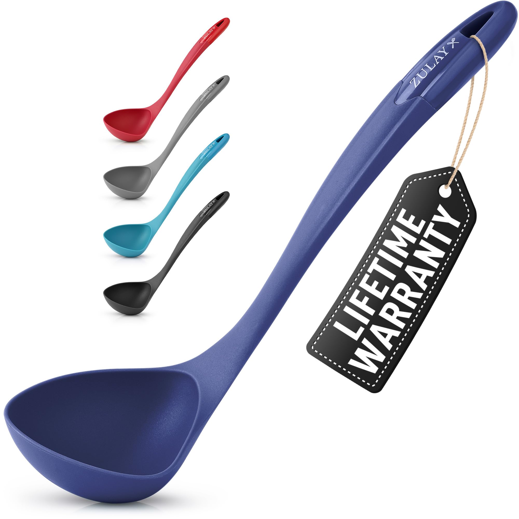 Foto 2 pulgar | Cucharón Para Sopa Zulay Kitchen, Cómodo Agarre, Nailon, Azul Marino - Venta Internacional.