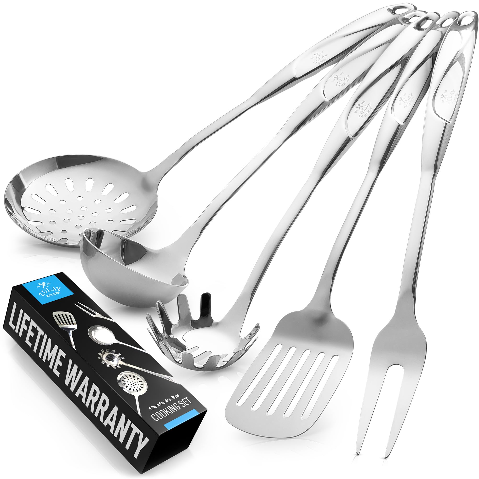 Foto 1 | Juego De Utensilios De Cocina Zulay Kitchen De Acero Inoxidable, 5 Piezas - Venta Internacional.