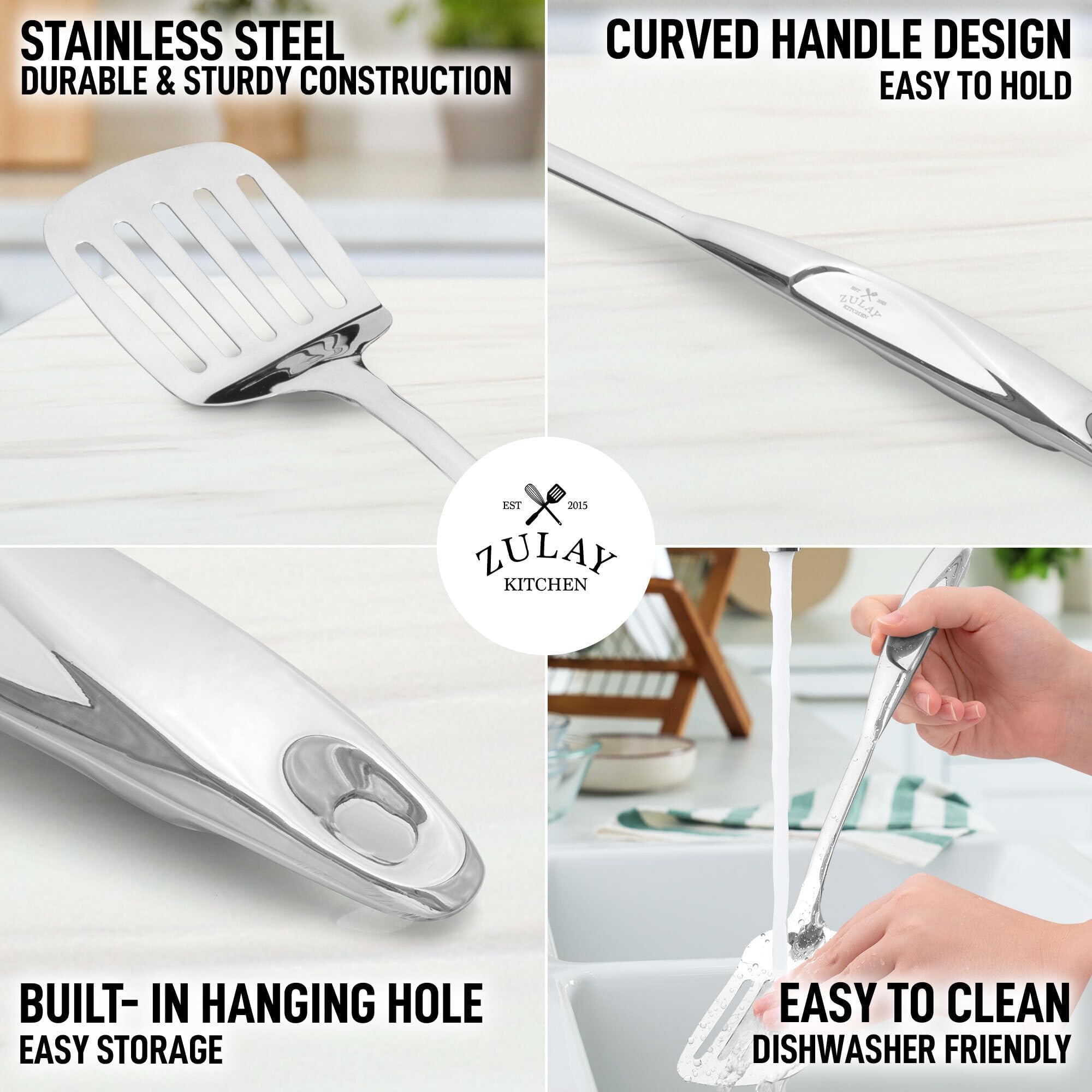 Foto 5 pulgar | Juego De Utensilios De Cocina Zulay Kitchen De Acero Inoxidable, 5 Piezas - Venta Internacional.