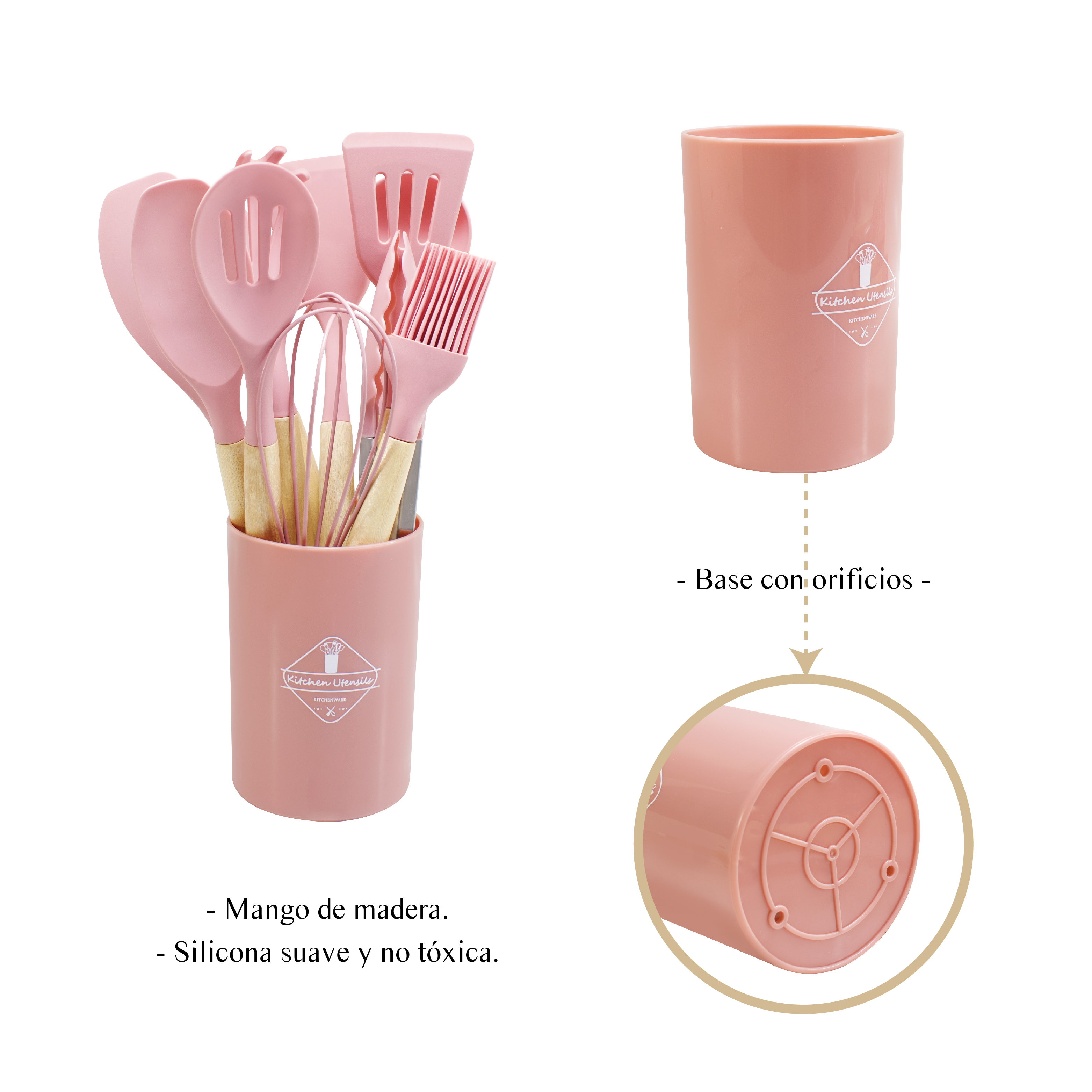 Foto 4 pulgar | Utensilios De Cocina 12 Piezas Silicona