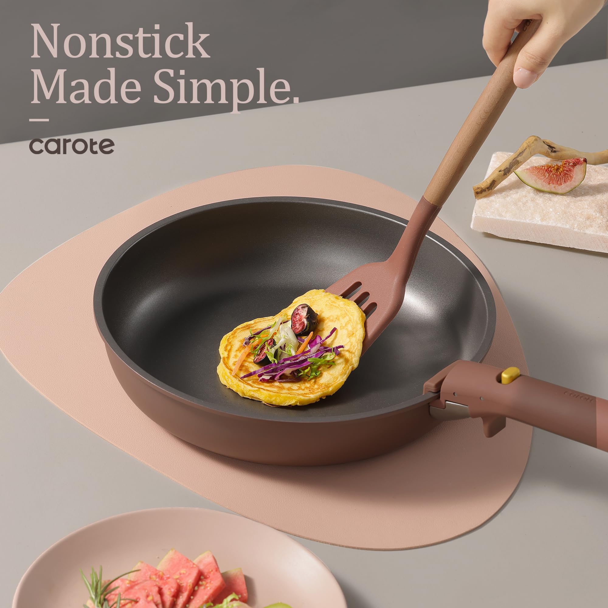 Foto 4 pulgar | Juego De Utensilios De Cocina Carote, 19 Piezas, Antiadherentes, De Inducción Con Mango, Color Dorado - Venta Inter