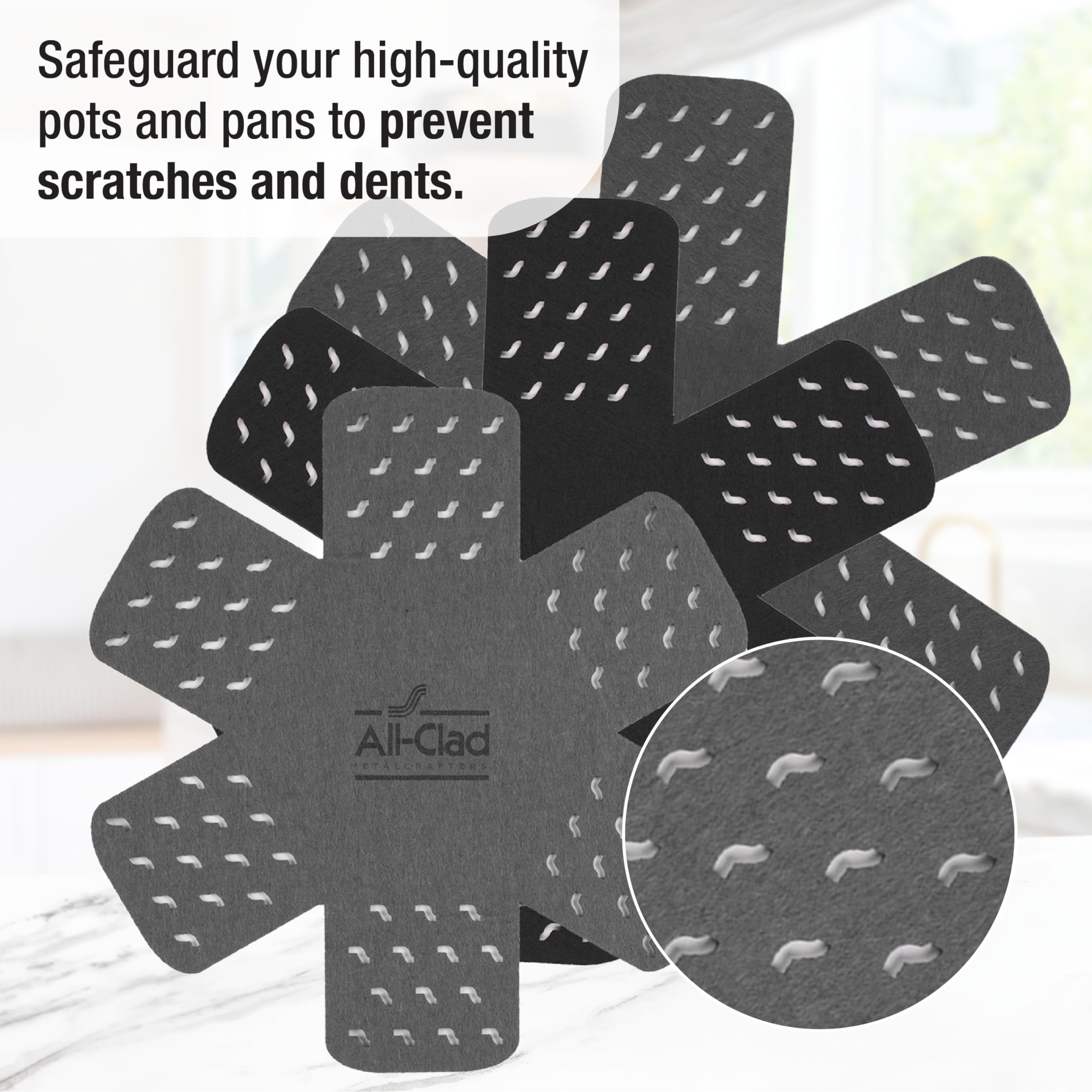 Foto 4 pulgar | Protectores De Utensilios De Cocina All-clad Premium Para Ollas Y Sartenes (3 Piezas) - Venta Internacional.