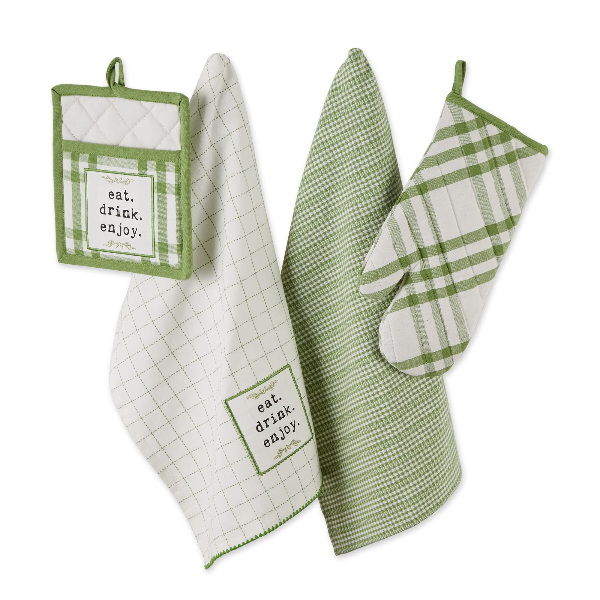 Foto 2 pulgar | Kitchen Collection Dii Home Sweet Farmhouse - Juego De 4 Piezas, Color Verde - Venta Internacional.