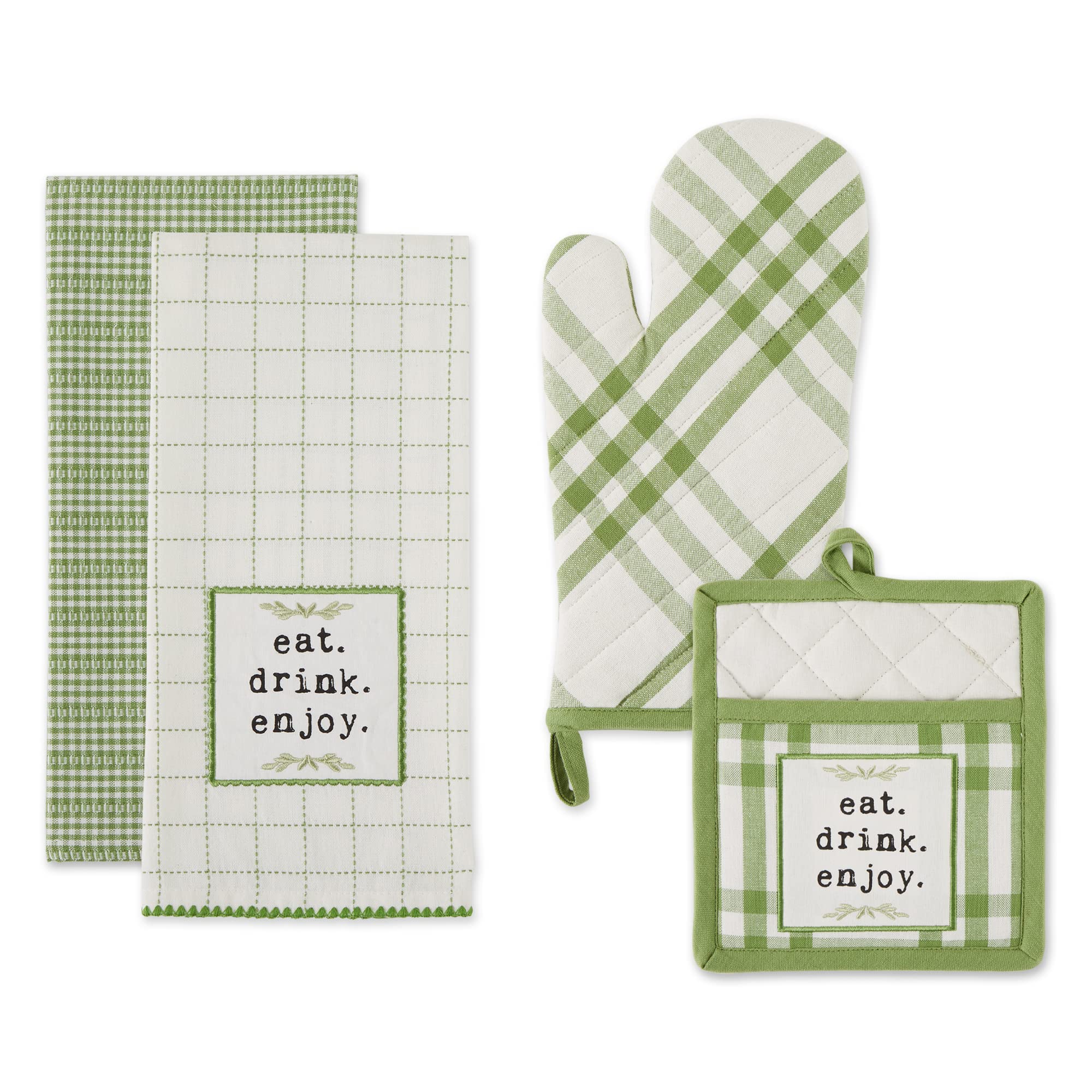 Foto 3 pulgar | Kitchen Collection Dii Home Sweet Farmhouse - Juego De 4 Piezas, Color Verde - Venta Internacional.