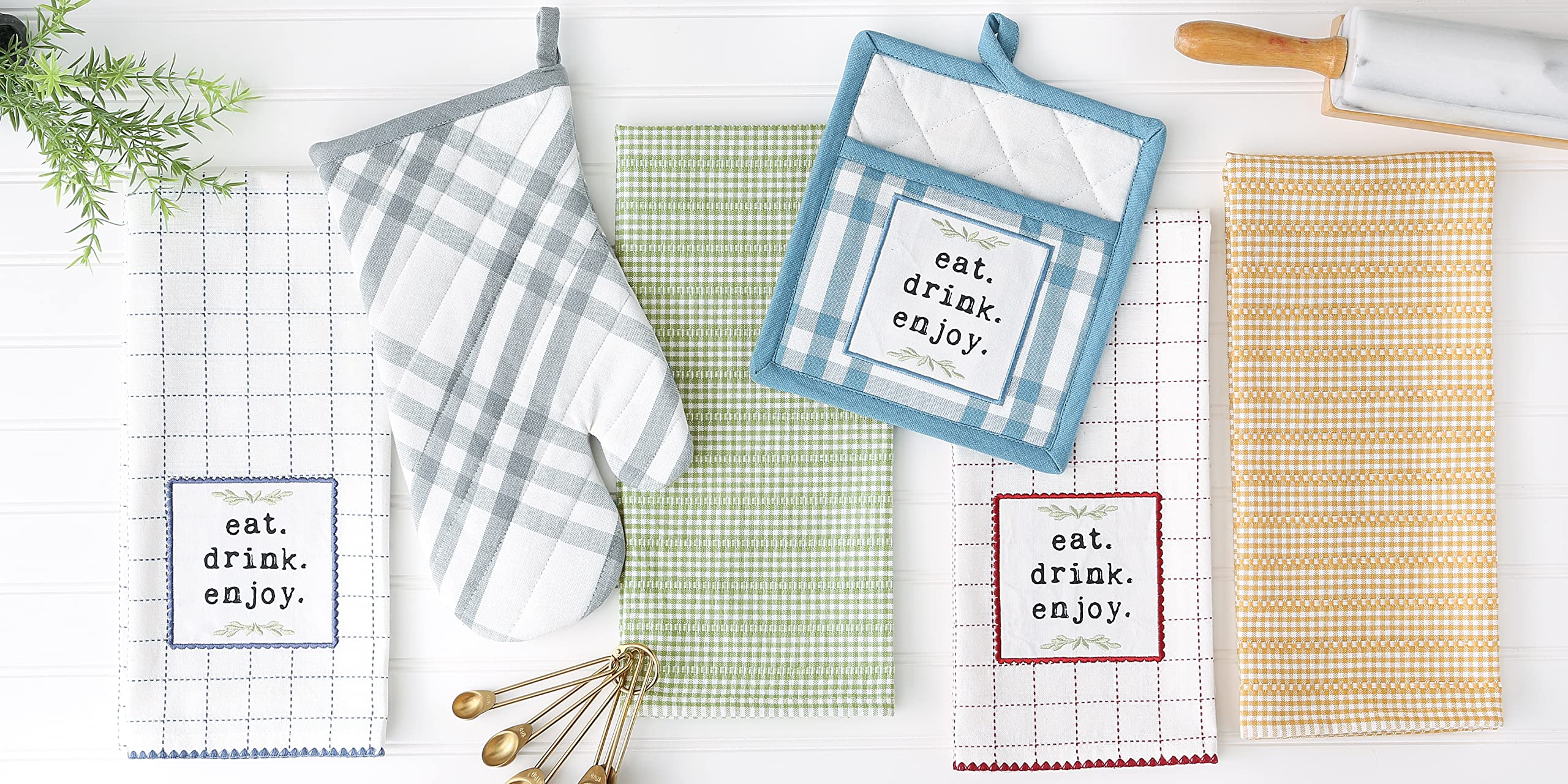 Foto 6 pulgar | Kitchen Collection Dii Home Sweet Farmhouse - Juego De 4 Piezas, Color Verde - Venta Internacional.