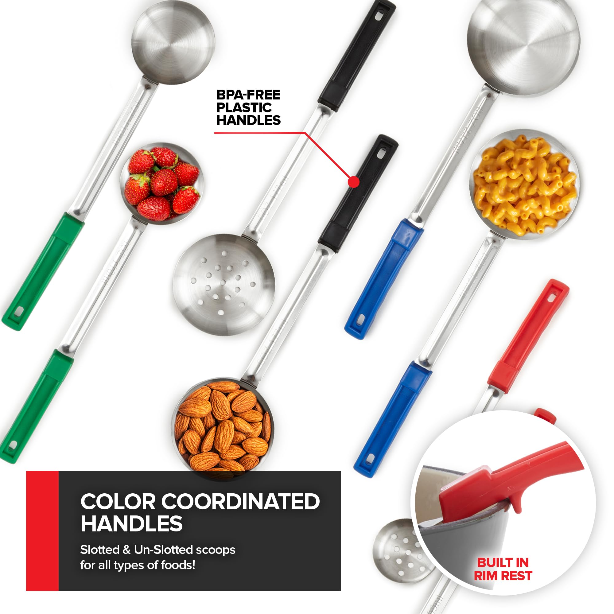 Foto 5 pulgar | Juego De 8 Cucharas Para Servir Portion Control Stock Your Home - Venta Internacional.