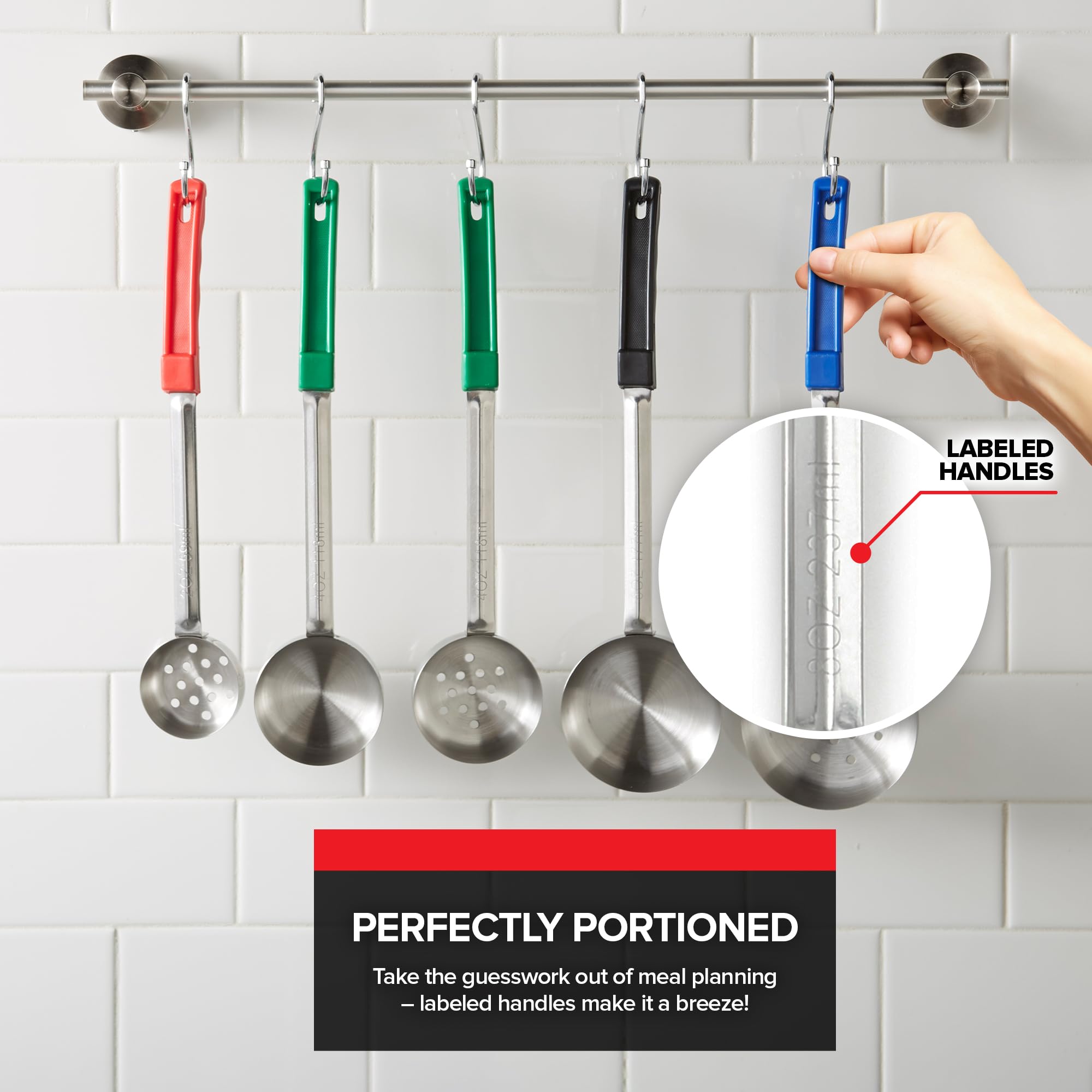 Foto 5 | Juego De 8 Cucharas Para Servir Portion Control Stock Your Home - Venta Internacional.