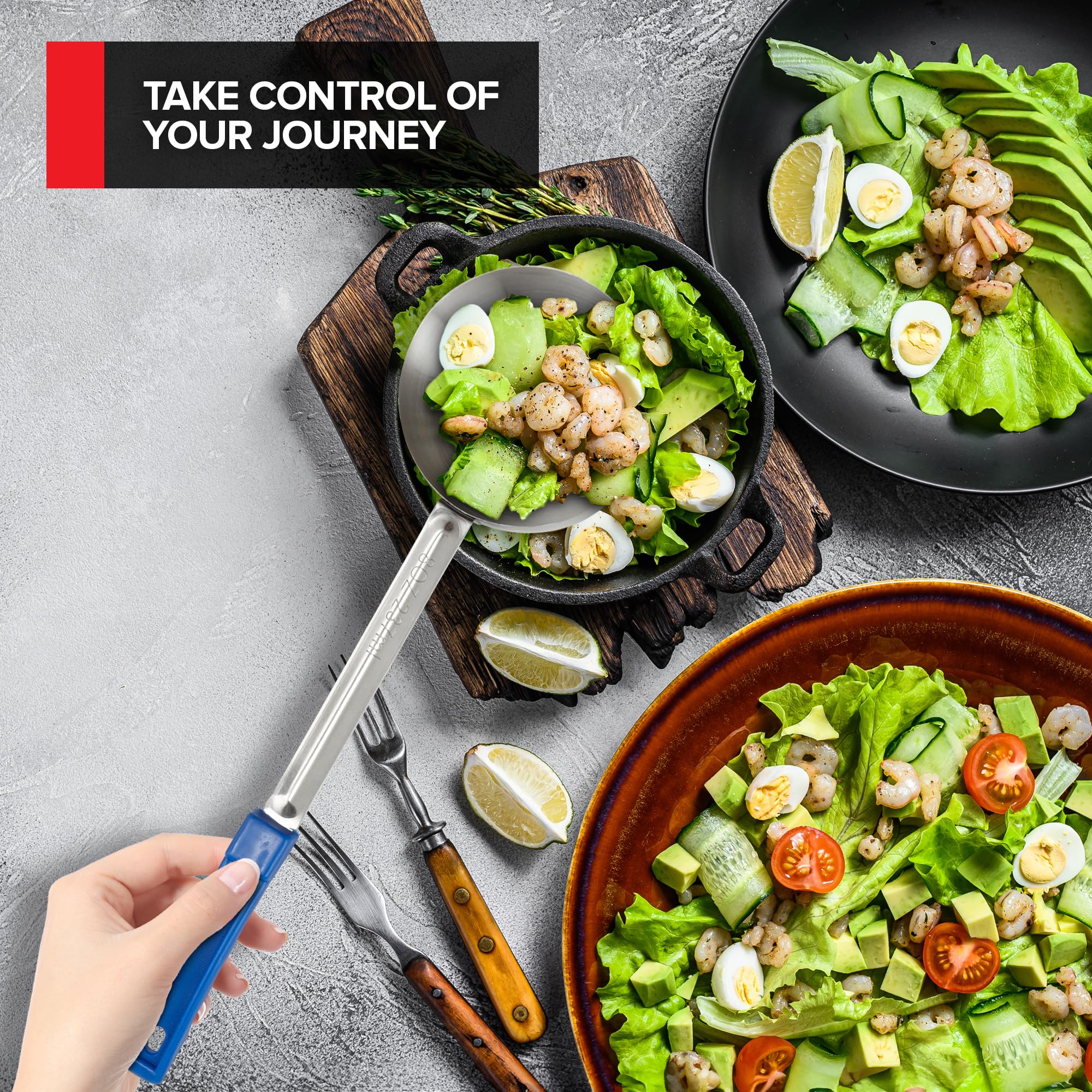 Foto 7 pulgar | Juego De 8 Cucharas Para Servir Portion Control Stock Your Home - Venta Internacional.