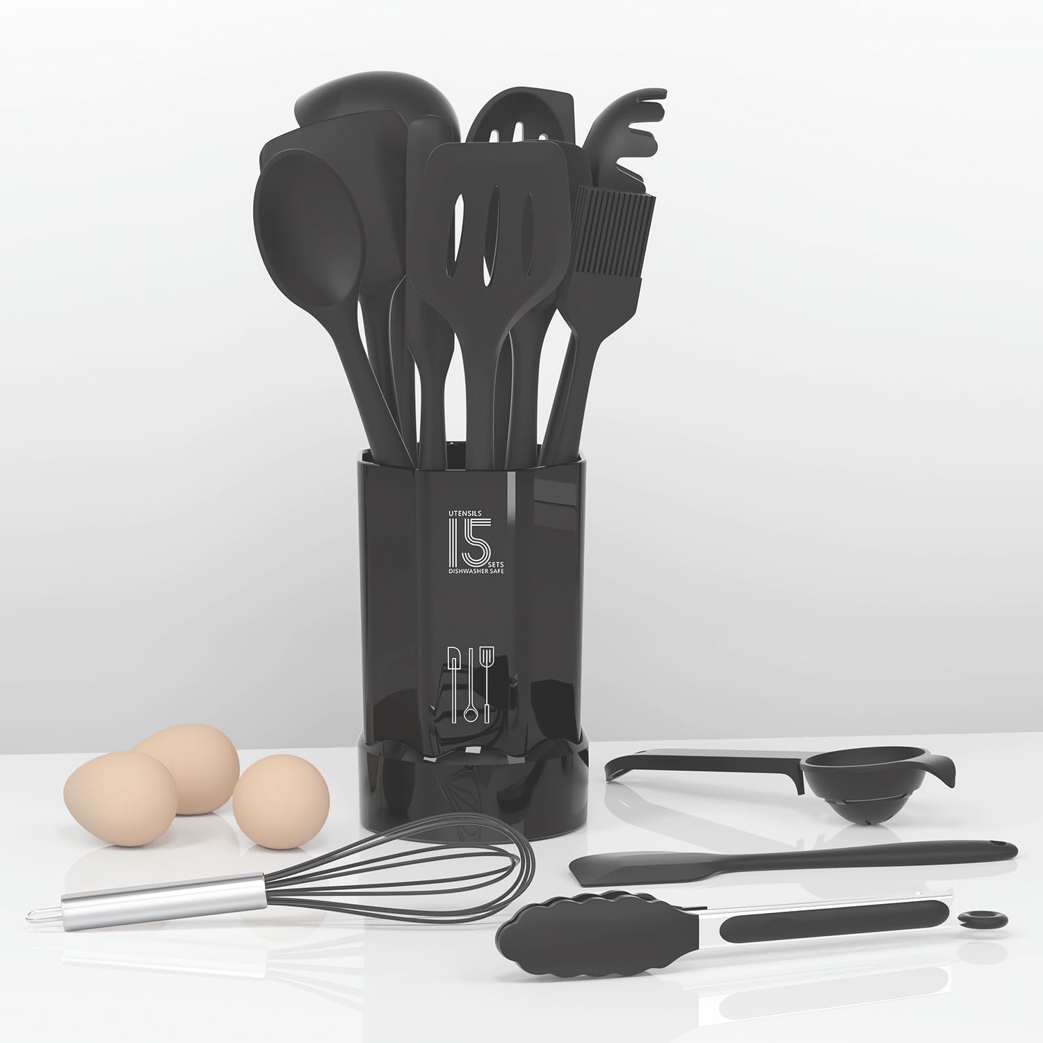 Foto 4 pulgar | Juego De Utensilios De Cocina Aothod Silicone 446°f  Resistente Al Calor - Venta Internacional.