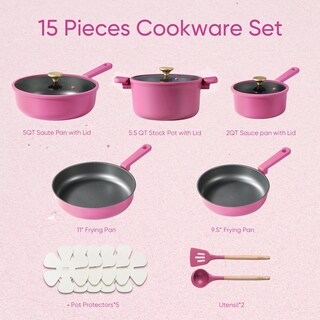 Foto 2 | Juego De Utensilios De Cocina Carote Antiadherentes De 15 Piezas Con Herramientas De Silicona - Venta Internacional.