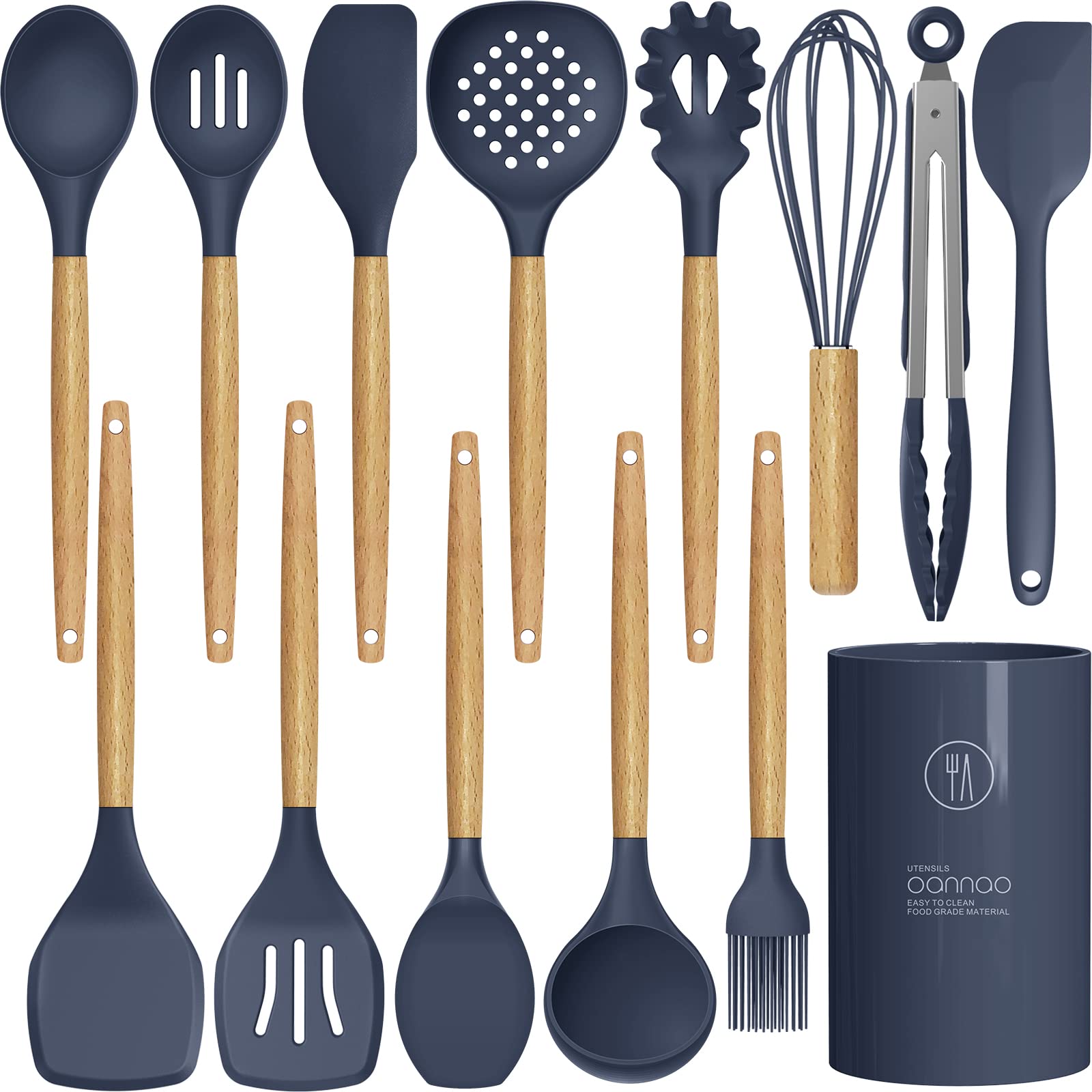 Juego De Utensilios De Cocina Oannao Silicone 14 Piezas Resistentes Al Calor - Venta Internacional.