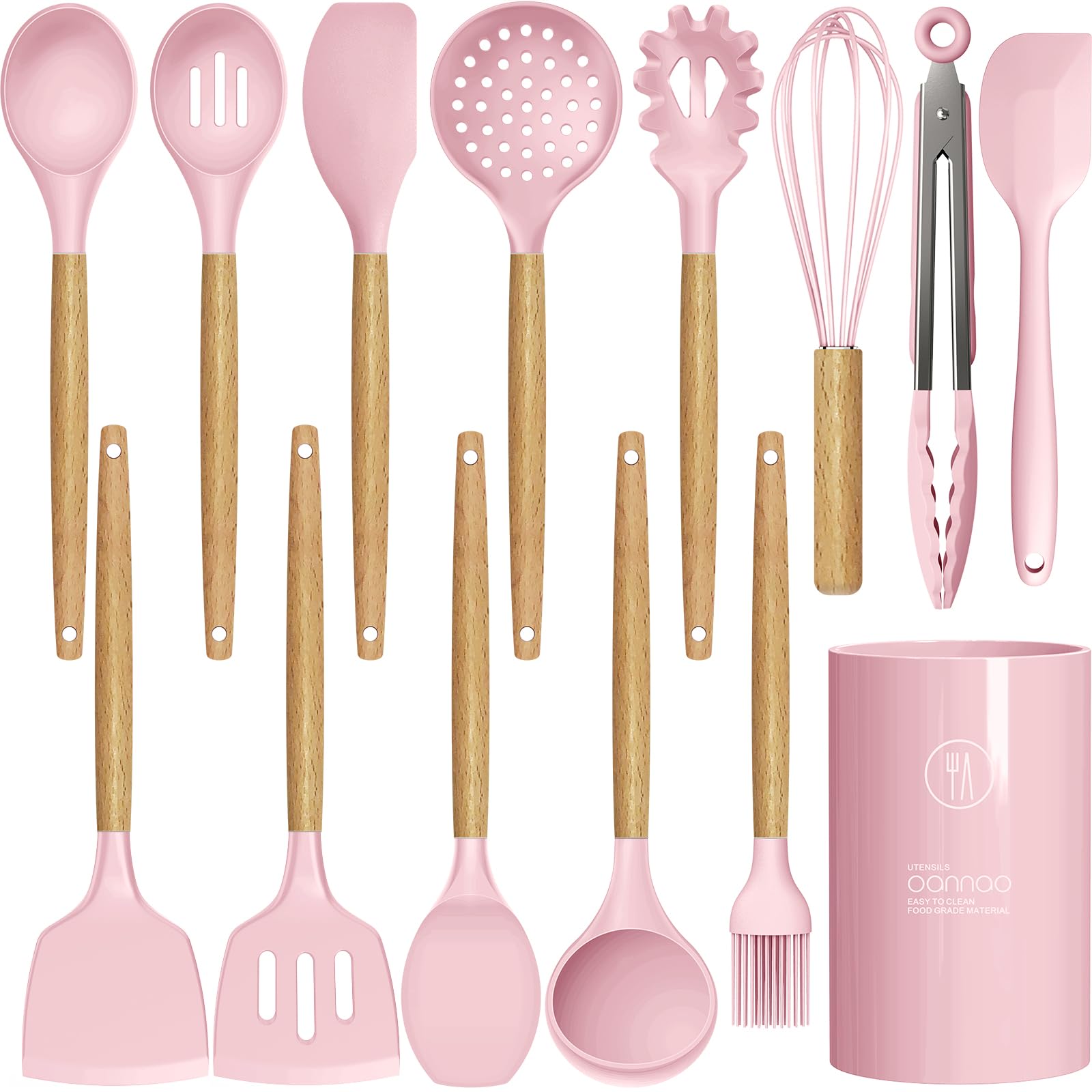 Juego De Utensilios De Cocina De Silicona Oannao 14 Piezas Resistentes Al Calor - Venta Internacional.