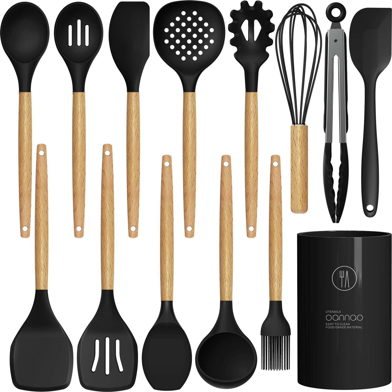 Foto 2 pulgar | Juego De Utensilios De Cocina Oannao De Silicona  14 Piezas  Resistentes Al Calor - Venta Internacional.