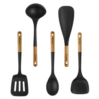 Foto 1 | Juego De Utensilios De Cocina Staub De Silicona Con Mango De Madera 5 Piezas - Venta Internacional.