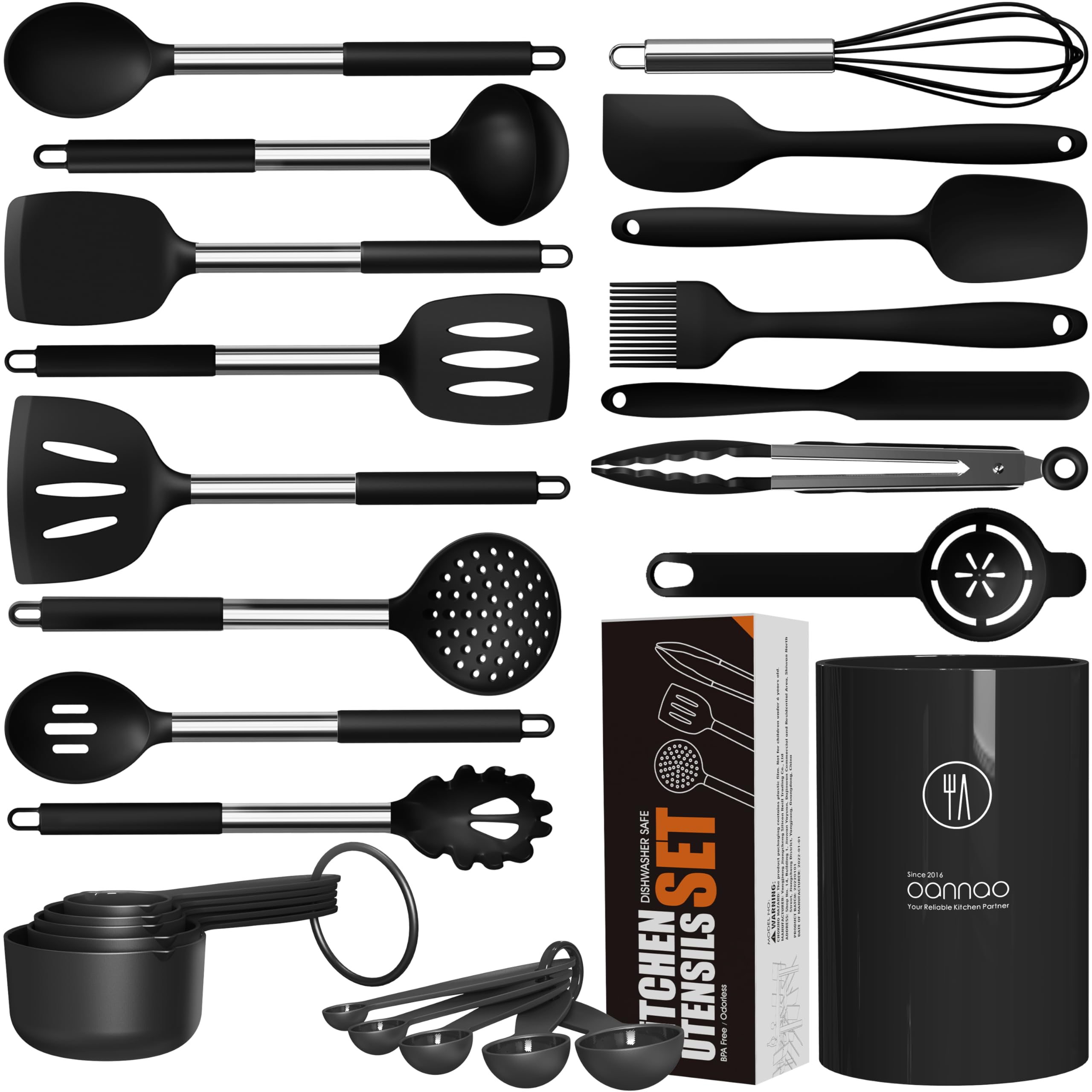 Foto 2 pulgar | Juego De Utensilios De Cocina Oannao De Silicona Resistente Al Calor  18 Piezas - Venta Internacional.
