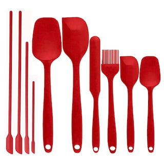 Foto 1 | Set 10 Espátulas Silicona Pala Cocina Antiadherentes Sin Bpa (rojo)