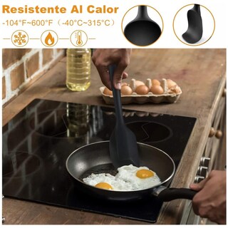Foto 4 | Set 10 Espátulas Silicona Pala Cocina Antiadherentes Sin Bpa (rojo)
