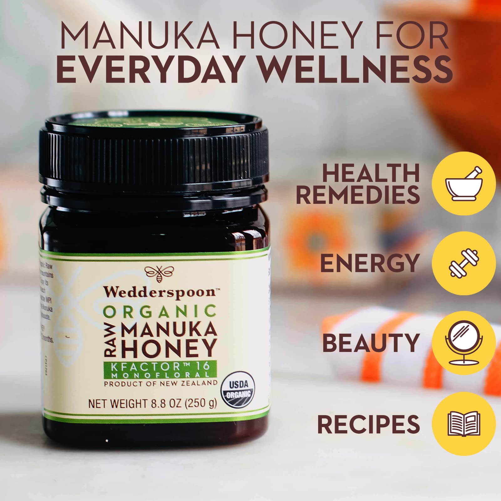 Foto 5 | Cuchara De Miel De Manuka  Kfactor 16+  260 Ml  Sin Procesar Y Orgánica - Venta Internacional.
