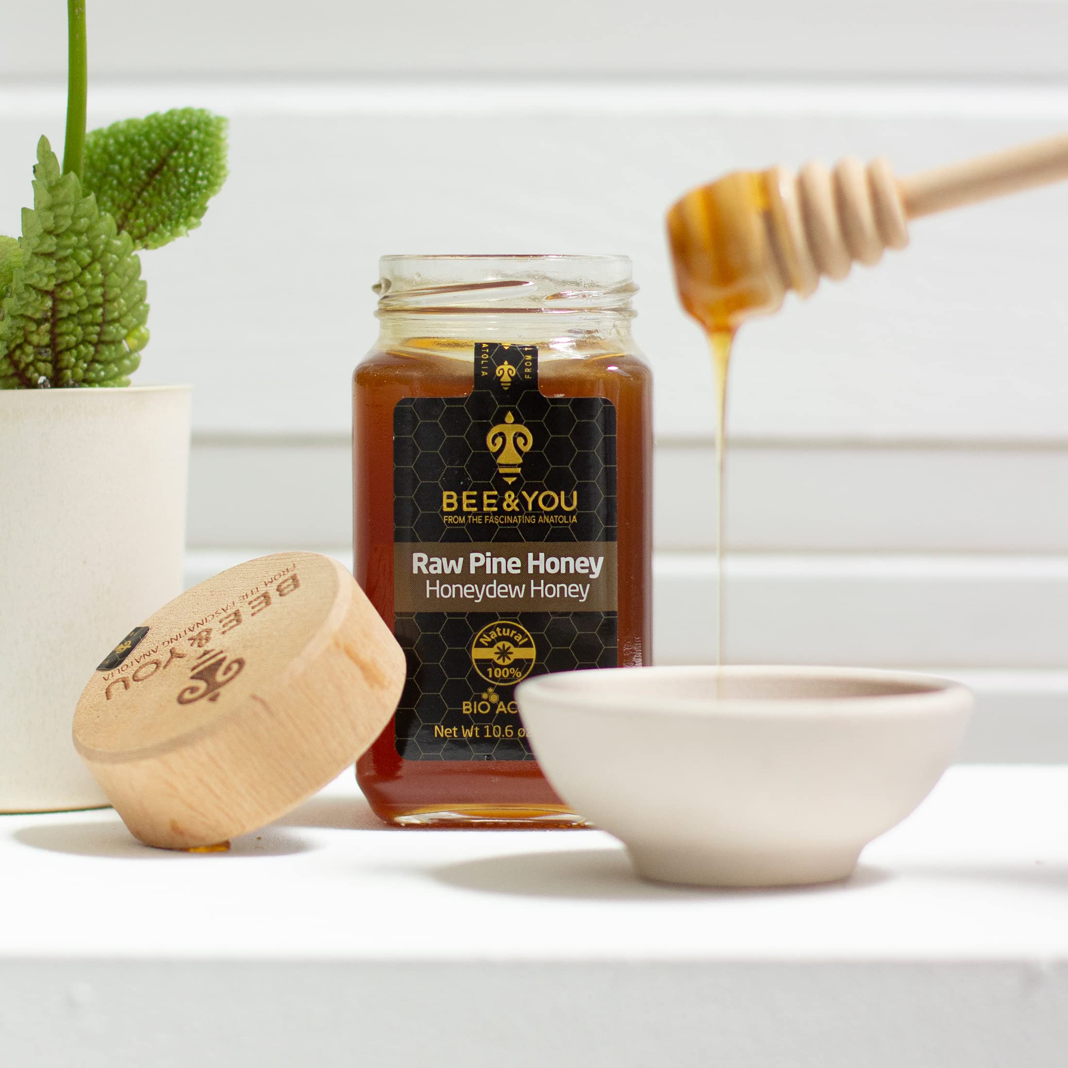 Foto 6 | Miel Cruda De Pino Honey Bee & You  300 Ml  100% Natural - Venta Internacional.