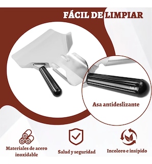 Foto 3 | Cuchara Lab.g De Acero Inoxidable Para Patatas Fritas Y Palomitas Plata Negro