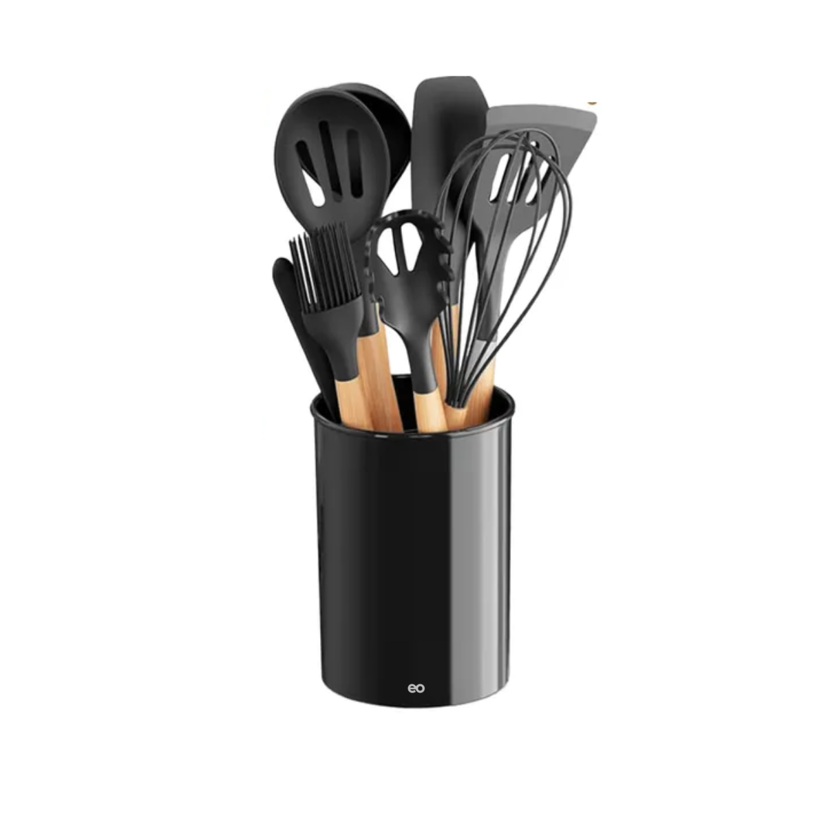 Foto 2 pulgar | Silicona Utensilios De Cocina Espatulas Reposteria Eo Safe Imports Esi-20654 Negro