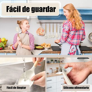 Foto 4 | Silicona Utensilios De Cocina Espatulas Reposteria Eo Safe Imports Esi-20652 Blanco