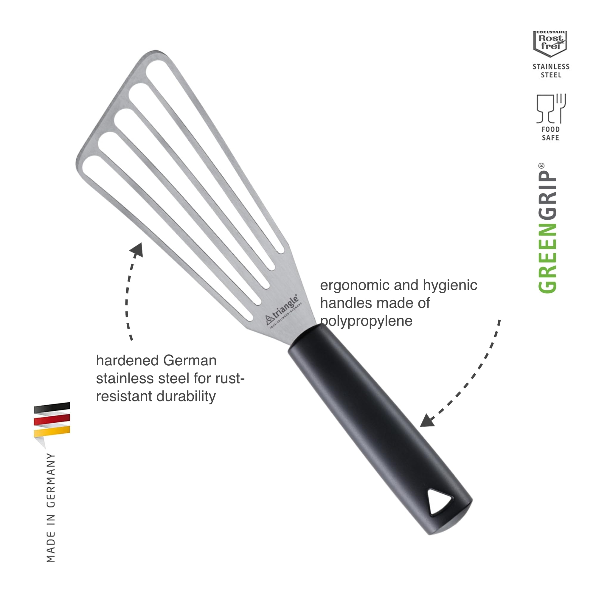 Foto 3 pulgar | Espátula Triangular Turner Flexible De Acero Inoxidable Greengrip - Venta Internacional.