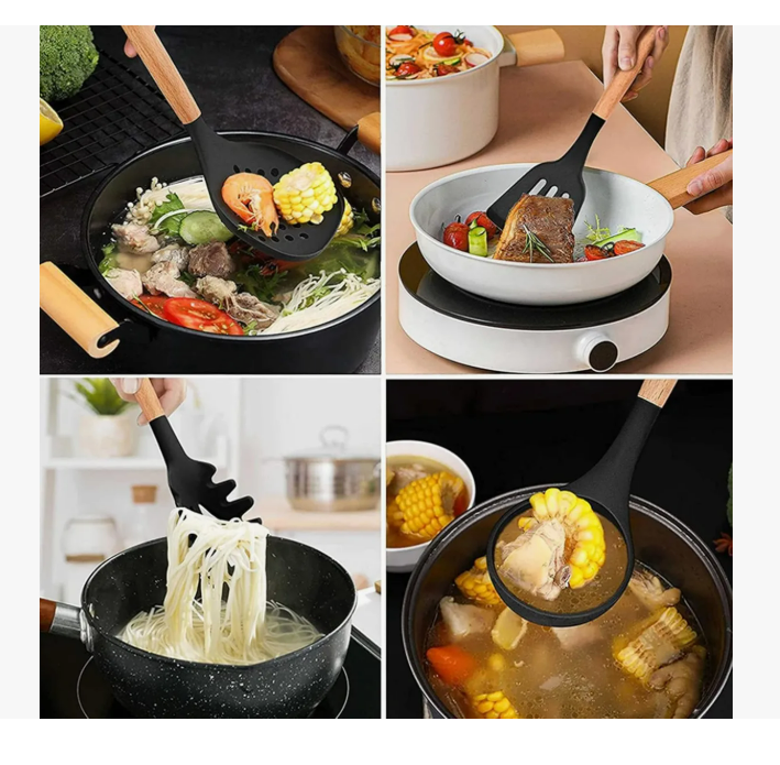 Foto 4 pulgar | Utensilios Silicona De Cocina Espatulas Brochas Teker 12 Set