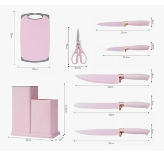 Foto 4 | Juego De Utensilios Cocina De Silicona & Cuchillos 22 Piezas