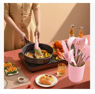 Foto 3 | Utensilios Silicona De Cocina Espatulas Brochas Teker 12 Set