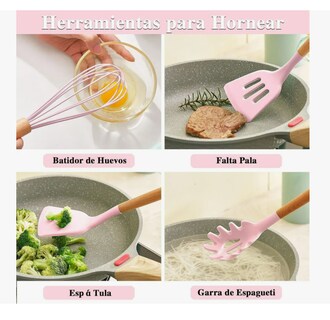 Foto 4 | Utensilios Silicona De Cocina Espatulas Brochas Teker 12 Set